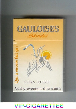 Gauloises Blondes Cigarettes Ultra Legeres Qui a Encore Fait Ca ' hard box