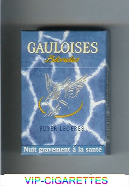 Gauloises Blondes Super Legeres light blue cigarettes hard box