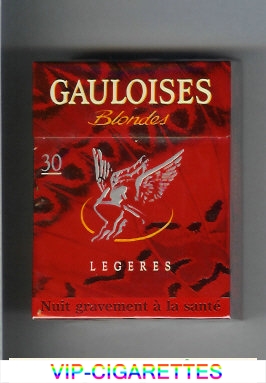 Gauloises Blondes Legeres 30s red cigarettes hard box