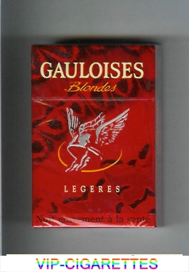 Gauloises Blondes Legeres red cigarettes hard box