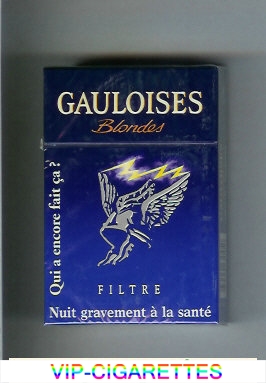 Gauloises Blondes Filtre hard box blue cigarettes