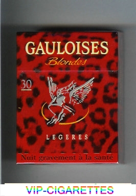 Gauloises Blondes Legeres red 30s cigarettes hard box