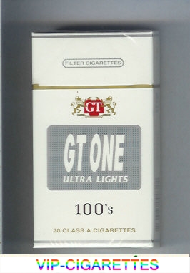 GT One Ultra Lights Filter cigarettes 100s hard box