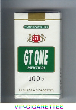 GT One Menthol Filter cigarettes 100s soft box