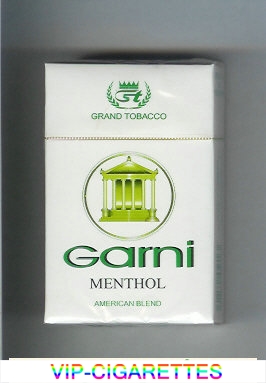 Garni Menthol American Blend Grand Tobacco cigarettes hard box