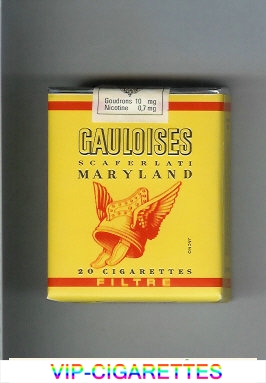 Gauloises Filtre Scaferlati Maryland yellow cigarettes soft box