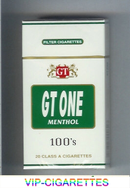 GT One Menthol Filter cigarettes 100s hard box