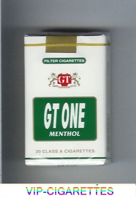 GT One Menthol Filter cigarettes soft box