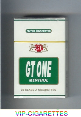 GT One Menthol Filter cigarettes hard box