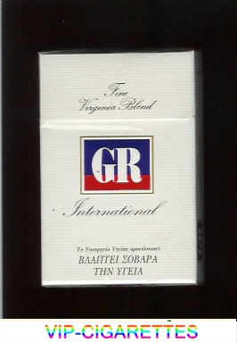 GR Fine Virginia Blend International white cigarettes hard box