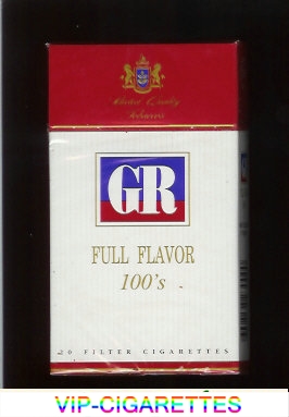 GR Selected Quality Tobaccos Full Flavor 100s white and red cigarettes hard box
