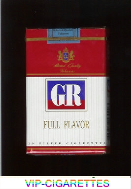 GR Selected Quality Tobaccos Full Flavor white and red cigarettes soft box