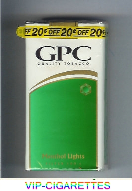 GPC Quality Tabacco Menthol Lights Filter 100s Cigarettes soft box