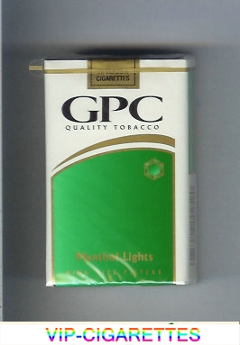 GPC Quality Tabacco Menthol Lights King Size Filters Cigarettes soft box