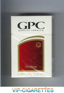 GPC Quality Tabacco Medium King Size Filters Cigarettes hard box