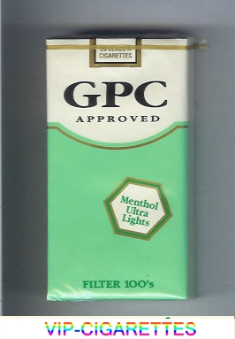 GPC Approved Menthol Ultra Lights Filter 100s Cigarettes soft box