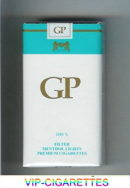 GP 100s Filter Menthol Lights premium cigarettes soft box