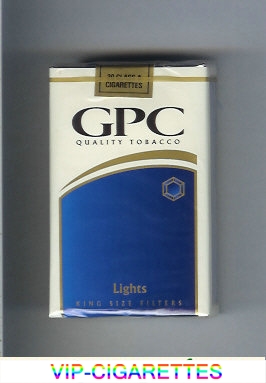 GPC Quality Tabacco Lights King Size Filters Cigarettes soft box