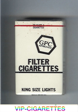 GPC Approved Filter Cigarettes King Size Lights soft box