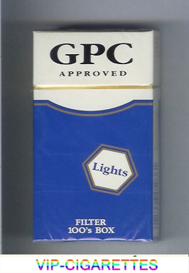 GPC Approved Lights Filter 100s Box Cigarettes hard box