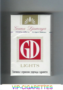 GD Gorna Djumaya Lights white and red cigarettes hard box