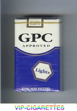 GPC Approved Lights King Size Filters Cigarettes soft box