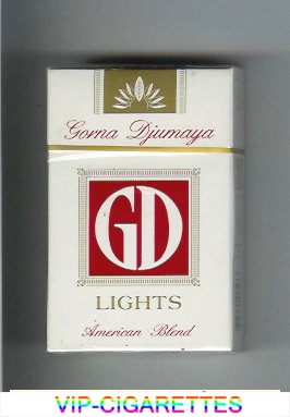 GD Gorna Djumaya Lights American Blend white and red cigarettes hard box