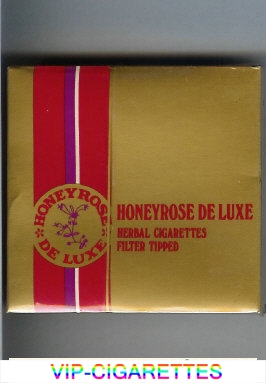 Honeyrose De Luxe herbal cigarettes wide flat hard box