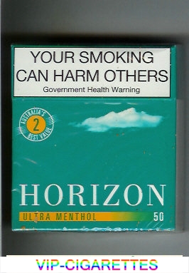 Horizon 2 Ultra Menthol green 50s cigarettes hard box