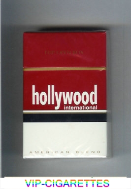 Hollywood International American Blend cigarettes hard box