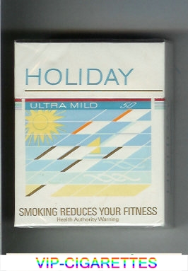 Holiday Ultra Mild 50s cigarettes hard box