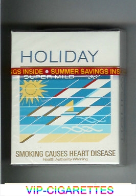 Holiday Super Mild 50s cigarettes hard box