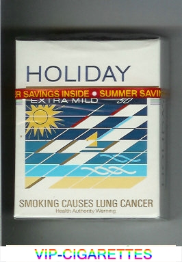 Holiday Extra Mild 50s cigarettes hard box