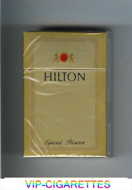 Hilton Special Reserve cigarettes hard box