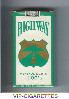 Highway Menthol Lights 100s cigarettes soft box