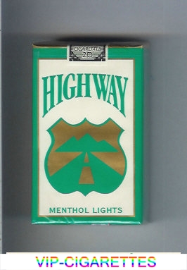 Highway Menthol Lights cigarettes soft box