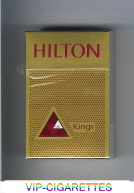 Hilton Kings gold with triangle cigarettes hard box