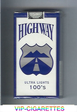 Highway Ultra Lights 100s cigarettes soft box