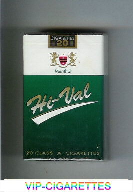 Hi-Val Menthol cigarettes soft box