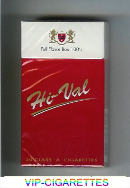 Hi-Val Full Flavor Box 100s cigarettes hard box