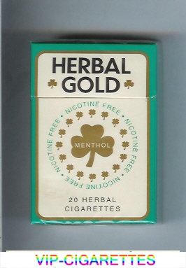 Herbal Gold Menthol cigarettes hard box