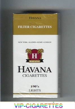 Havana cigarettes 100s Lights soft box