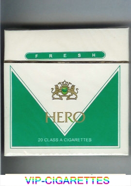 Hero Fresh cigarettes wide flat hard box