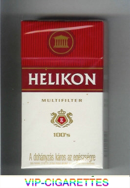 Helikon Multifilter 100s white and red cigarettes hard box