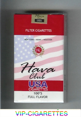 Hava Club USA cigarettes 100s Full Flavor soft box