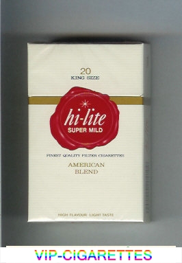 Hi-Lite Super Mild American Blend cigarettes hard box