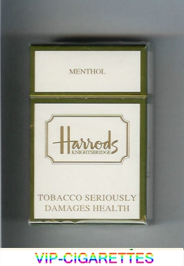 Harrods Knightsbridge Menthol cigarettes hard box