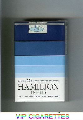 Hamilton Lights cigarettes soft box