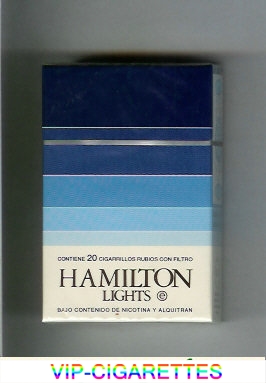 Hamilton Lights cigarettes hard box