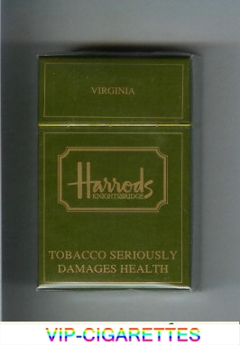 Harrods Knightsbridge Virginia cigarettes hard box